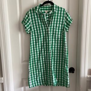 J. Crew green gingham dress